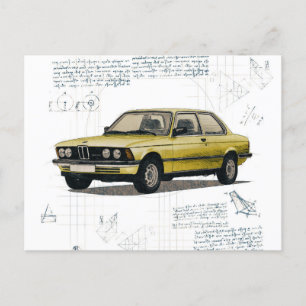 Cartão Postal Veículo Automóvel Vintage BMW