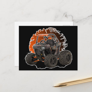 Cartão Postal Veículo off-road UTV de desenho animado