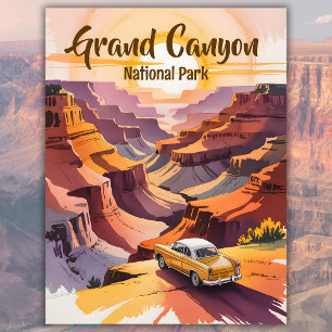 Cartão Postal Veículo Triângulo Navegável de Grande Canyon, Retr