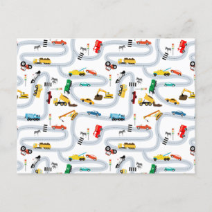 Cartão Postal Veículos de Transporte Carros & Caminhões Tráfego 