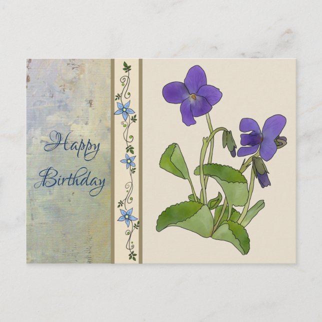 Cartão Postal Veilchen Postkarte (Frente)