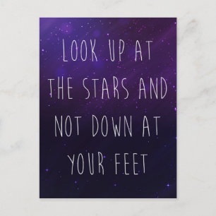 Cartão Postal Veja A Cotação Motivacional Das Estrelas
