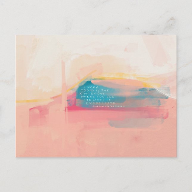 Cartão postal "Veja a luz em tudo" (Frente)