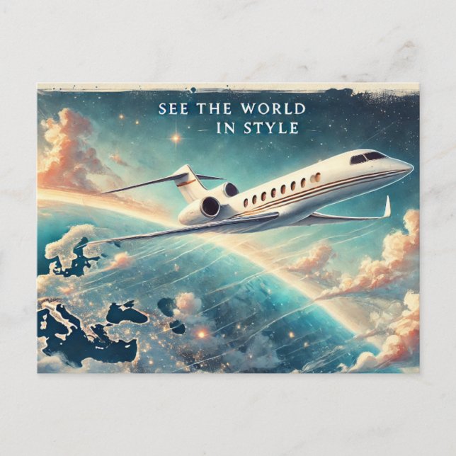 Cartão Postal Veja o mundo em estilo (Frente)