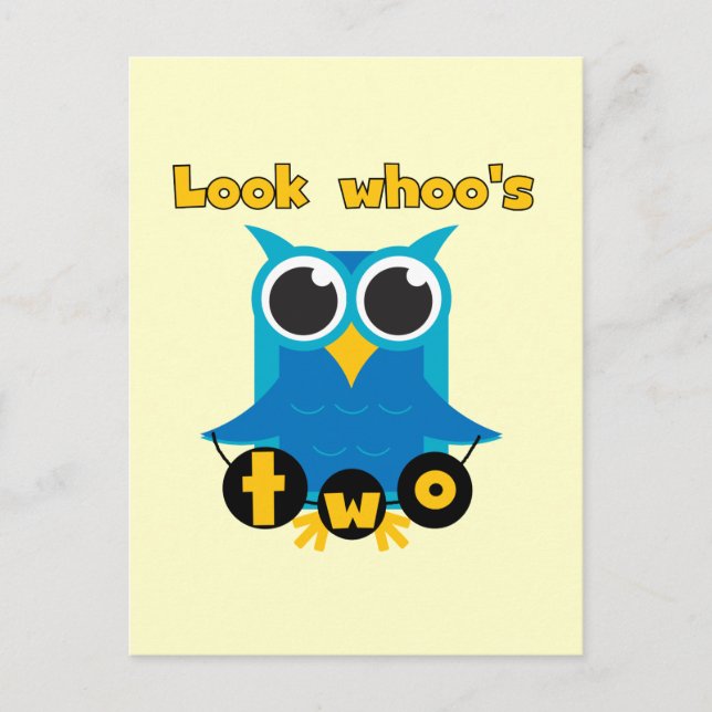 Cartão Postal Veja quem são os dois Camisetas de aniversário e p (Frente)