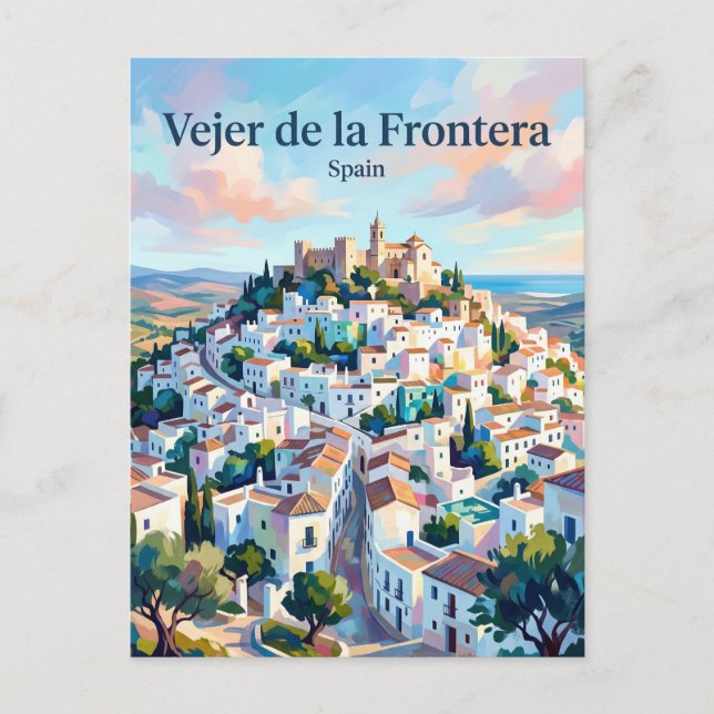 Cartão Postal Vejer de la Frontera Espanha (Frente)