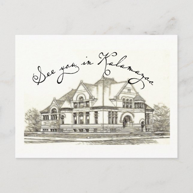 Cartão Postal Vejo você em Kalamazoo (Frente)