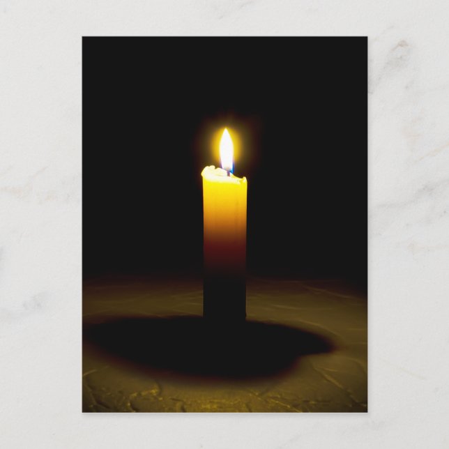 Cartão Postal Vela, chama. (Frente)