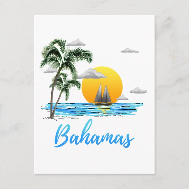 Cartão Postal Vela das Bahamas (Frente)