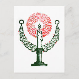 Cartão Postal Vela de Natal Tradicional