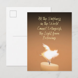 Cartão Postal Vela de Porco Voador com Citação Inspiradora de Es