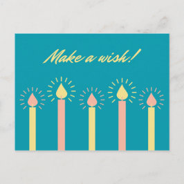 Cartão Postal Velas Aniversário