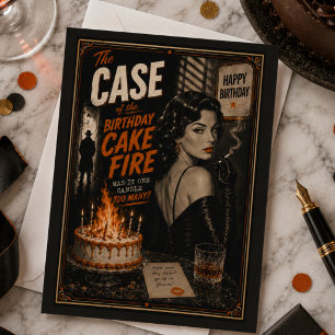 Cartão Postal Velas de Aniversário Engraçadas Vintage Piada Feli