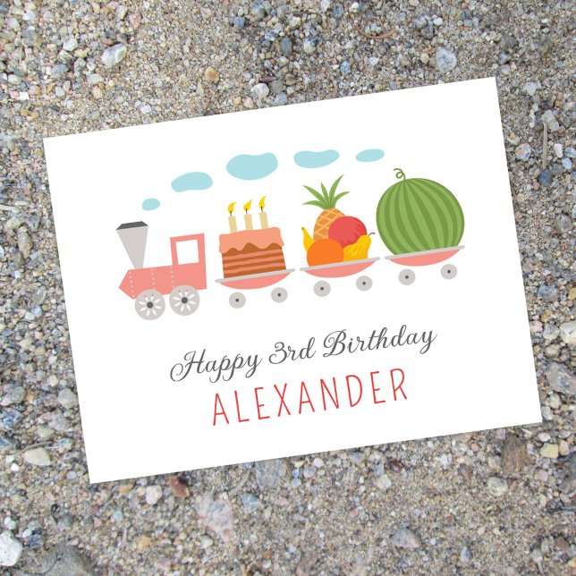 Cartão Postal Velas de Bolo de Comboio de Brinquedo aniversário  (Criador carregado)