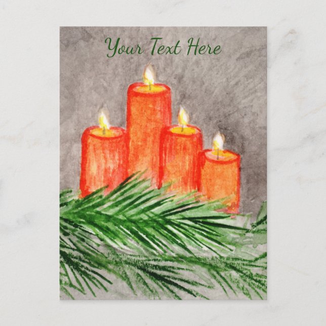 Cartão Postal Velas de Natal (Frente)