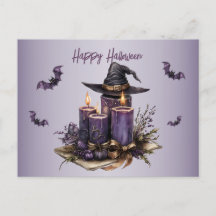 Velas Roxas de Halloween Morcegos Assustadoramente