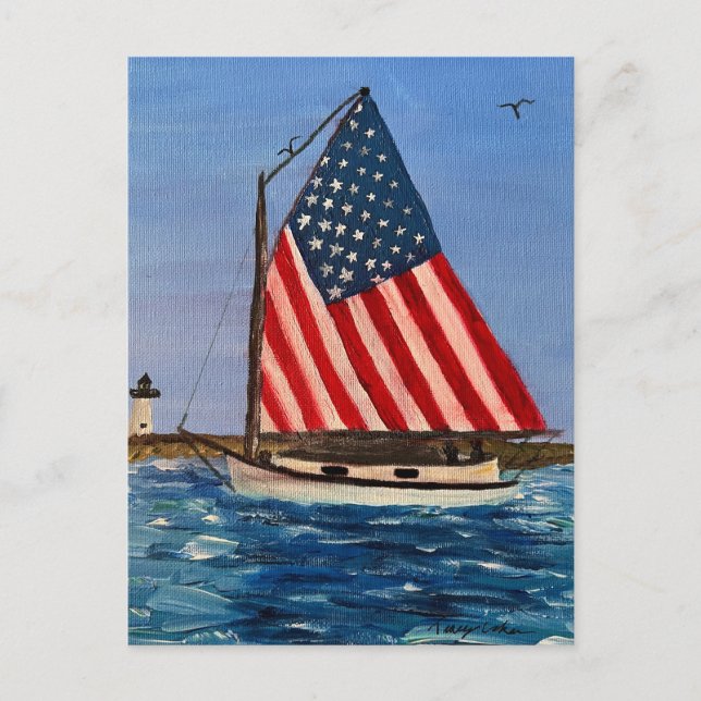 Cartão Postal veleiro americano (Frente)