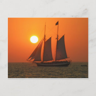 Cartão Postal Velejar até o pôr do sol