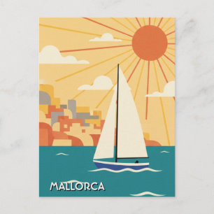 Cartão Postal Velero em Maiorca Espanha Viagem