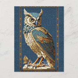 Cartão Postal Velha Coruja Mosaica.