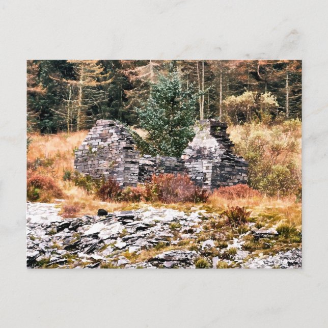 CARTÃO POSTAL VELHA COTTAGEM WELSH (Frente)