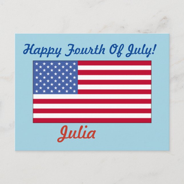 CARTÃO POSTAL VELHA GLÓRIA FELIZ 4 DE JULHO  (Frente)