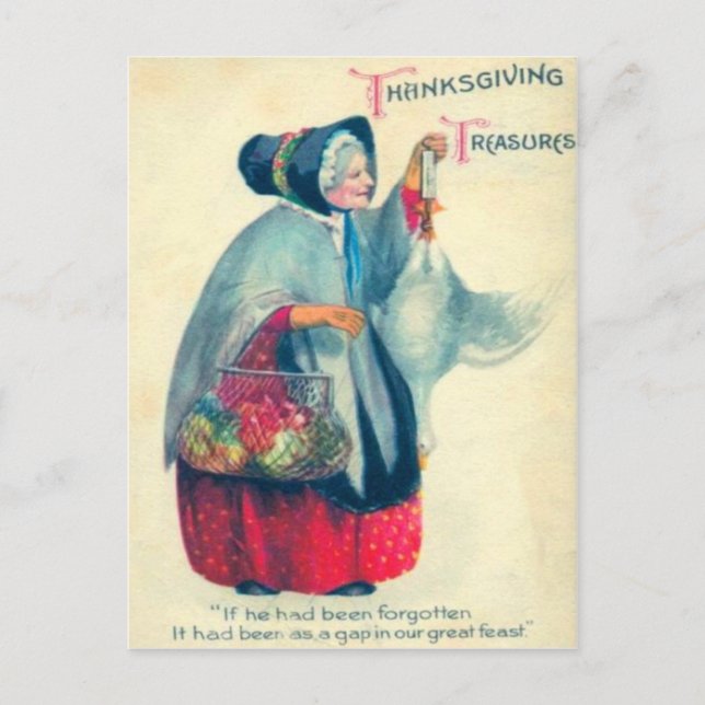 Cartão Postal Velha Mulher Peregrina (Frente)