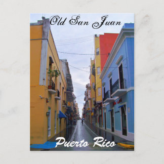 Cartão Postal Velha San Juan Porto Rico Postcard Colorful Houses