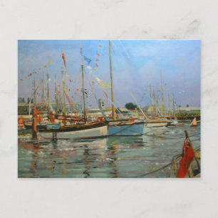 Cartão Postal Velhas Gaffers Yarmouth Isle of Wight 2011
