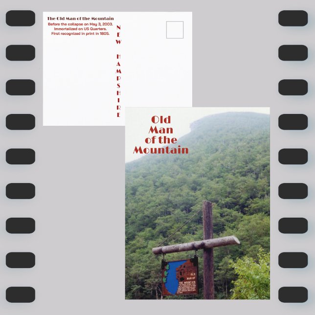 Cartão Postal Velho da Montanha New Hampshire Fotografia (Criador carregado)