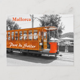 Cartão Postal Velho elétrico de Mallorca de Port de Soller