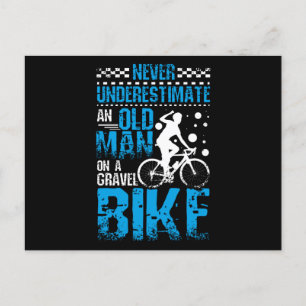 Cartão Postal Velho Em Uma Bike De Gravel