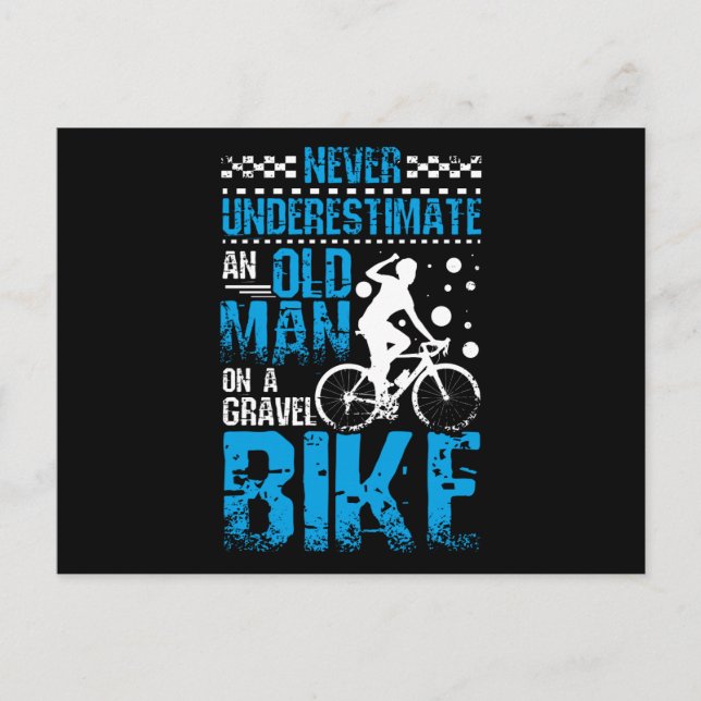 Cartão Postal Velho Em Uma Bike De Gravel (Frente)