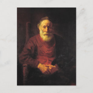 Cartão Postal Velho em vermelho - Rembrandt