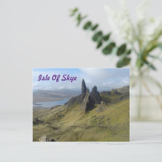 Cartão Postal Velho Homem De Storr Isle De Skye (Em pé/Frente)