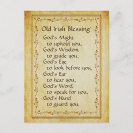 Cartão Postal Velho Irlandês Bênção, Deus pode te ofender