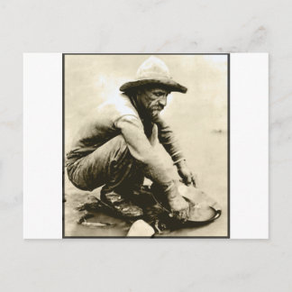 Cartão Postal Velho Mineiro de Ouro Prospector Western