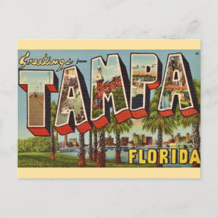Cartão Postal Velho Tampa Flórida Saudação