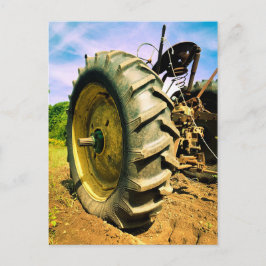 Cartão Postal Velho, Trabalhando John Deere Trator