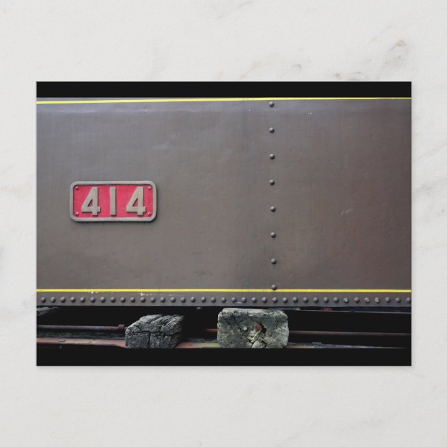 Cartão Postal Velho trem Mastrou. Estou pronto para manutenção. (Frente)