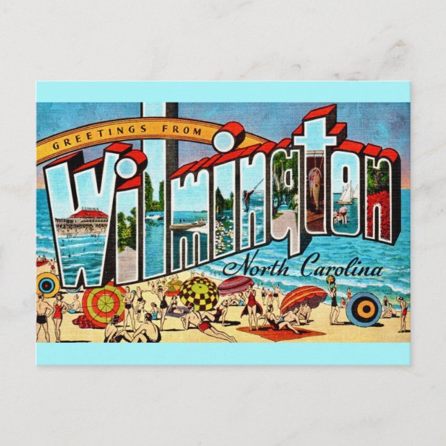 Cartão Postal Velho Wilmington NC  (Frente)