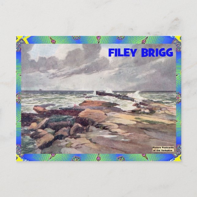 CARTÃO POSTAL VELHO YORKSHIRE - FILEY BRIGG (Frente)
