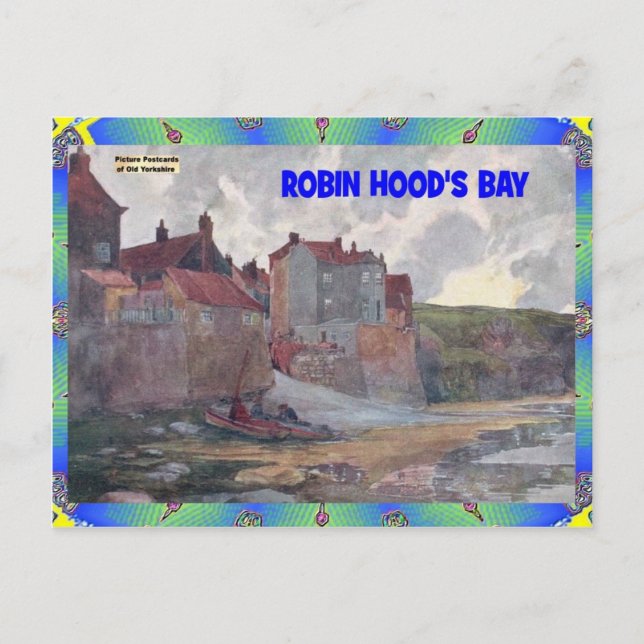 CARTÃO POSTAL VELHO YORKSHIRE - ROBIN HOOD'S BAY (Frente)