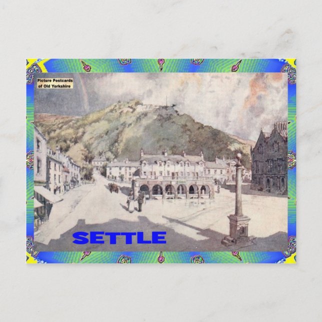 CARTÃO POSTAL VELHO YORKSHIRE - SETTLE (Frente)