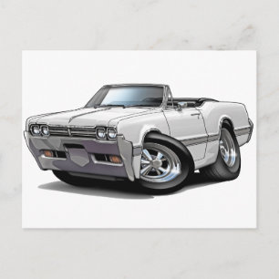 Cartão Postal velhos 1966 Brancos Cutlass Conversíveis