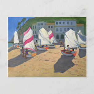 Cartão Postal Velhos barcos a vela Costa Brava 1999