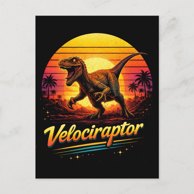 Cartão Postal Velociraptor (Frente)