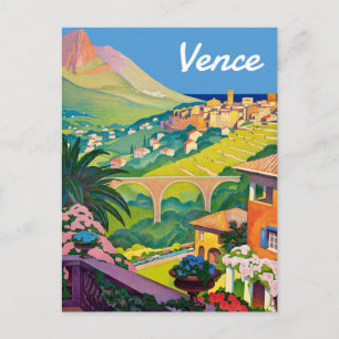 Cartão Postal Vence, Riviera Francesa, França,