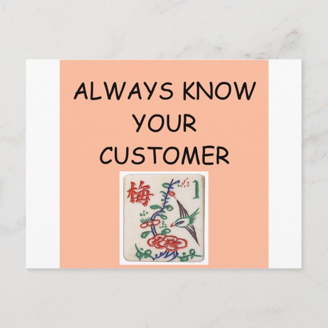 Cartão Postal Vencedor da MAHJONG (Frente)