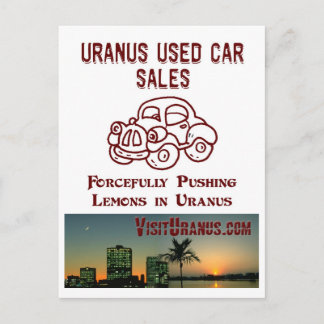 Cartão Postal Vendas de Carros